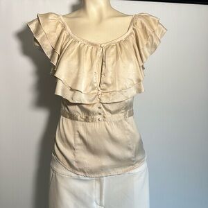 Bebé silk ruffle top